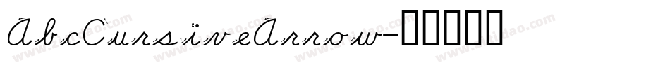 AbcCursiveArrow字体转换