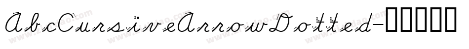 AbcCursiveArrowDotted字体转换