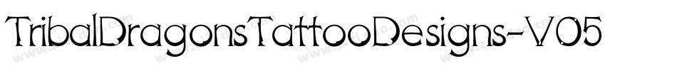 TribalDragonsTattooDesigns-V05y字体转换