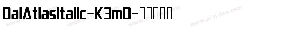 DaiAtlasItalic-K3mD字体转换