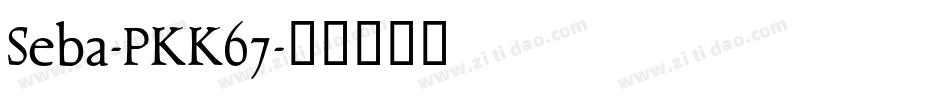 Seba-PKK67字体转换