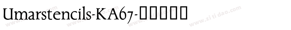 Umarstencils-KA67字体转换