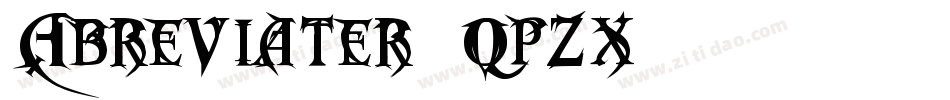Abreviater-qpzx字体转换
