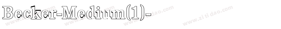 Becker-Medium(1)字体转换