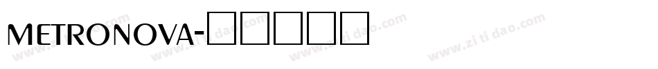 metronova字体转换