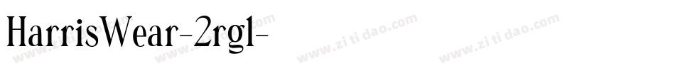 HarrisWear-2rgl字体转换