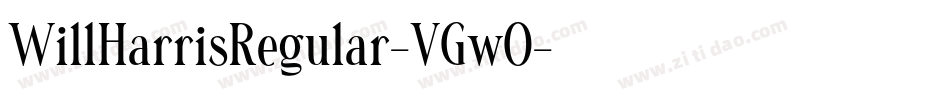 WillHarrisRegular-VGw0字体转换