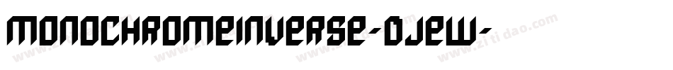 MonochromeInverse-DjeW字体转换