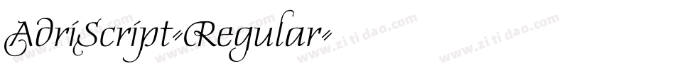 AdriScript-Regular字体转换