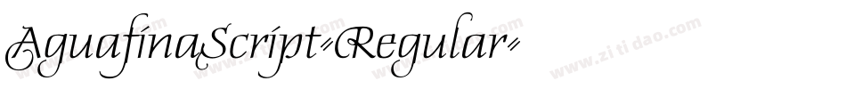 AguafinaScript-Regular字体转换