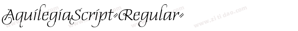 AquilegiaScript-Regular字体转换
