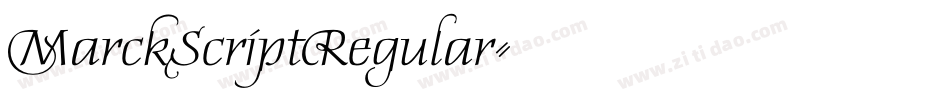 MarckScriptRegular字体转换