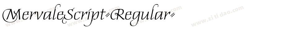 MervaleScript-Regular字体转换