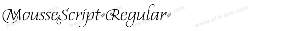 MousseScript-Regular字体转换