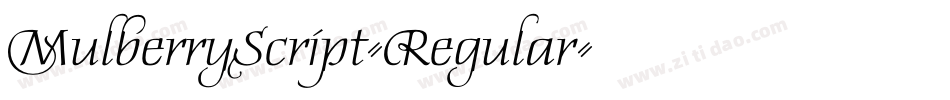 MulberryScript-Regular字体转换