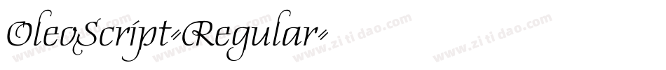 OleoScript-Regular字体转换