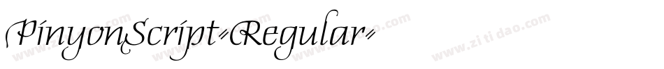 PinyonScript-Regular字体转换