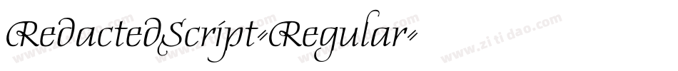 RedactedScript-Regular字体转换