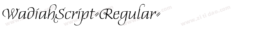 WadiahScript-Regular字体转换