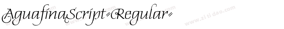 AguafinaScript-Regular字体转换