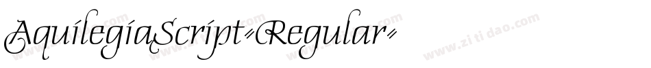 AquilegiaScript-Regular字体转换
