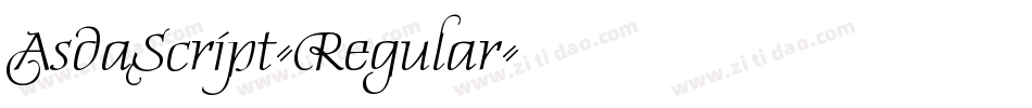 AsdaScript-Regular字体转换
