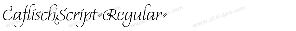 CaflischScript-Regular字体转换