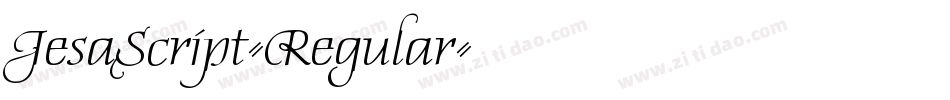 JesaScript-Regular字体转换