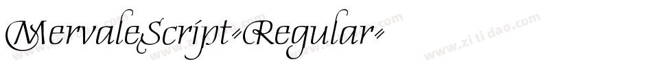 MervaleScript-Regular字体转换