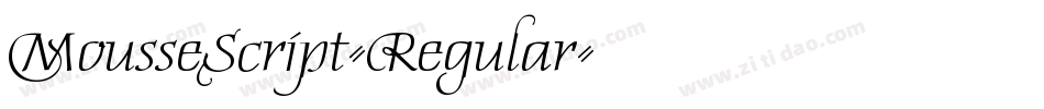 MousseScript-Regular字体转换