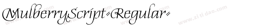 MulberryScript-Regular字体转换