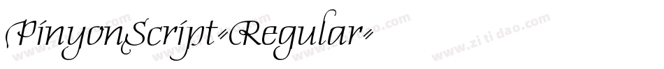PinyonScript-Regular字体转换
