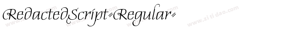 RedactedScript-Regular字体转换