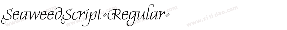 SeaweedScript-Regular字体转换