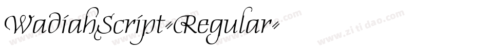 WadiahScript-Regular字体转换
