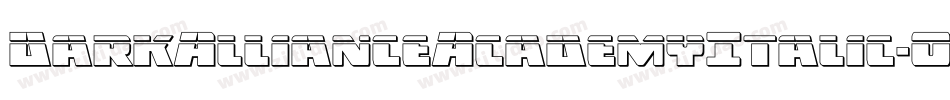 DarkAllianceAcademyItalic-O4KP字体转换