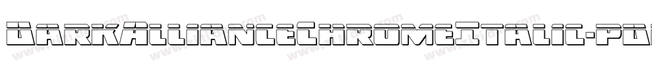 DarkAllianceChromeItalic-pdpr字体转换
