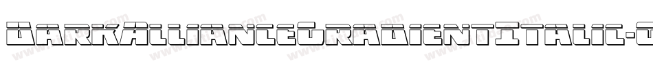 DarkAllianceGradientItalic-G9nD字体转换