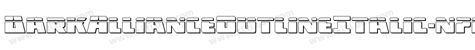 DarkAllianceOutlineItalic-n7aP字体转换