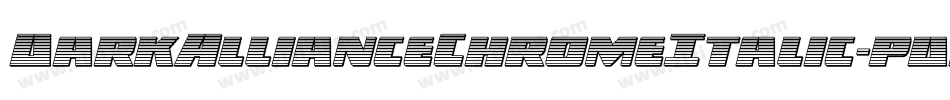 DarkAllianceChromeItalic-pdpr字体转换