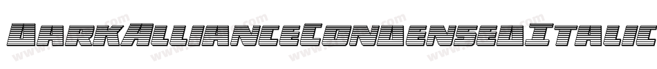 DarkAllianceCondensedItalic-Ar57字体转换