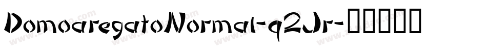 DomoaregatoNormal-q2Jr字体转换