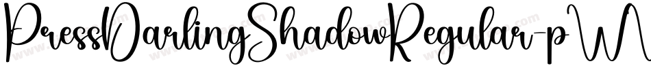 PressDarlingShadowRegular-pWW1字体转换