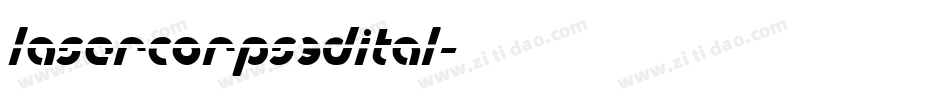 lasercorps3dital字体转换