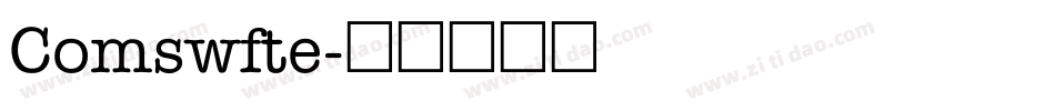 Comswfte字体转换