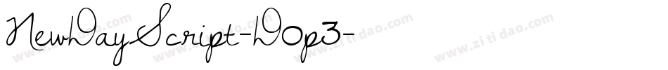 NewDayScript-D0p3字体转换