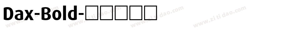 Dax-Bold字体转换
