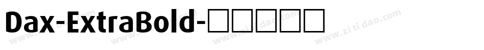 Dax-ExtraBold字体转换