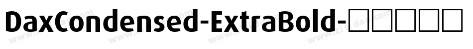 DaxCondensed-ExtraBold字体转换