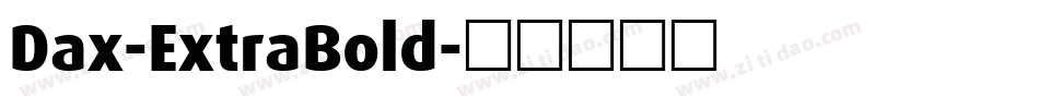 Dax-ExtraBold字体转换